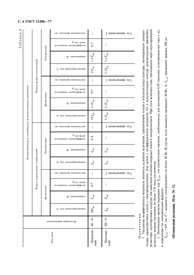 ГОСТ 11206-77 Контакторы электромагнитные низковольтные. Общие технические условия (фото 7 из 19)