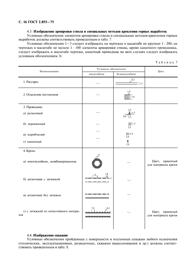 ГОСТ 2.855-75 Горная графическая документация. Обозначения условные горных выработок (фото 17 из 31)