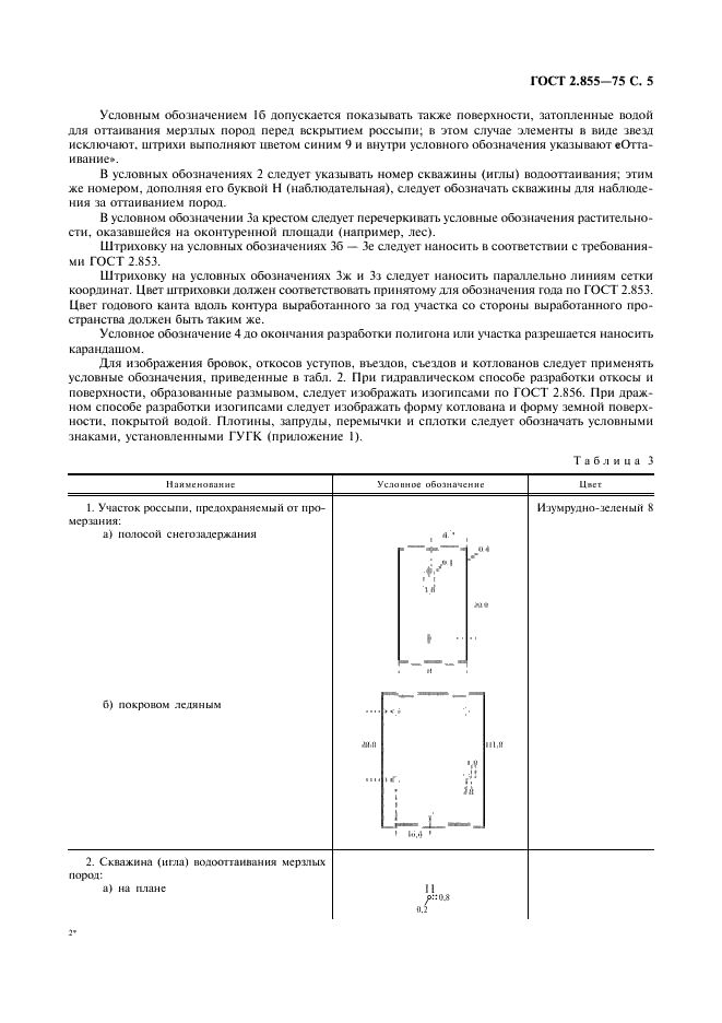 ГОСТ 2.855-75 Горная графическая документация. Обозначения условные горных выработок (фото 6 из 31)