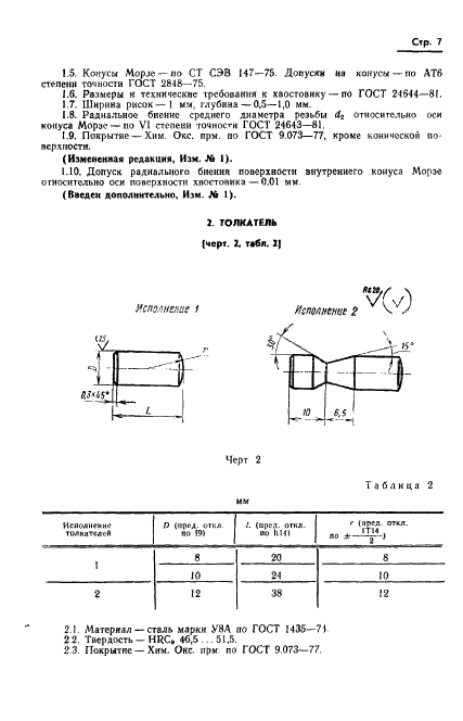 ГОСТ 21054-75 Патроны фрезерные для крепления инструмента с коническим хвостовиком. Конструкция и размеры (фото 8 из 18)