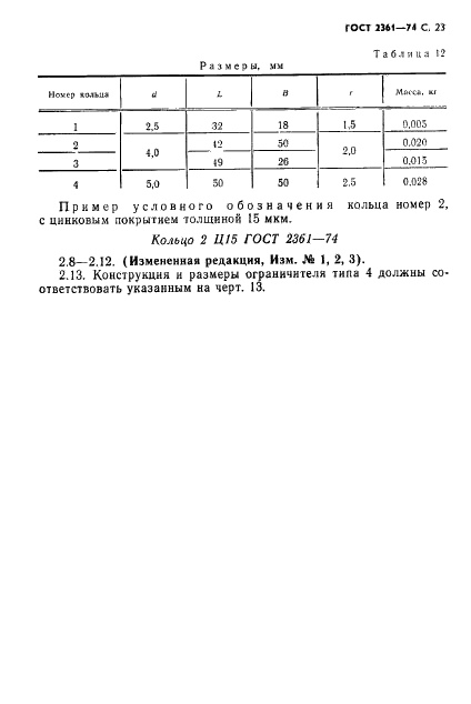 ГОСТ 2361-74 Ограничители для откидных крышек ящиков. Технические условия (фото 24 из 34)