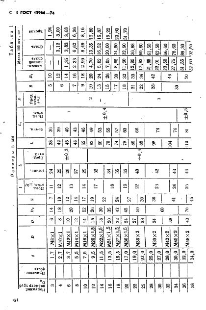 ГОСТ 13966-74 Тройники фланцевые проходные для соединений трубопроводов по наружному конусу. Конструкция и размеры (фото 3 из 7)