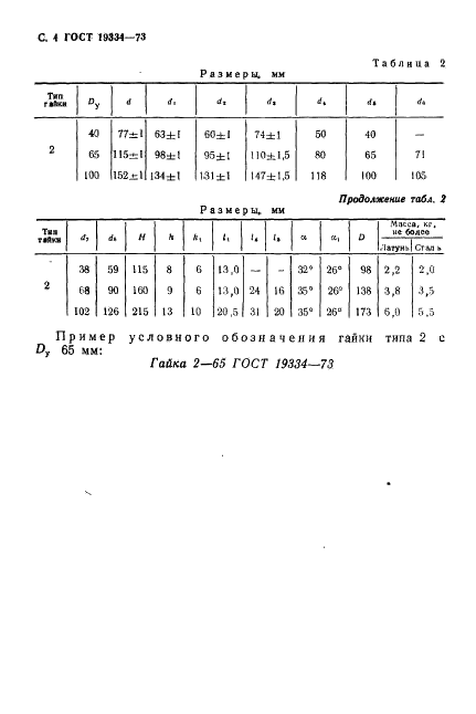 ГОСТ 19334-73 Детали для соединения трубопроводов и металлорукавов. Типы, основные размеры и технические требования (фото 5 из 15)