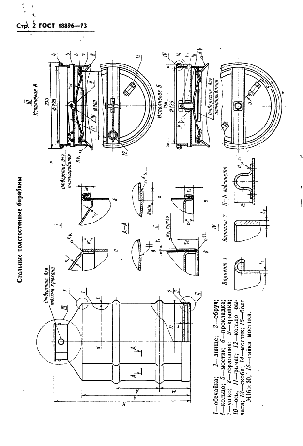 ГОСТ 18896-73 Барабаны стальные толстостенные для химических продуктов. Технические условия (фото 3 из 15)