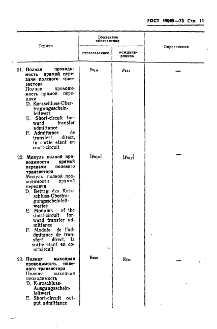 ГОСТ 19095-73 Транзисторы полевые. Термины, определения и буквенные обозначения параметров (фото 12 из 26)