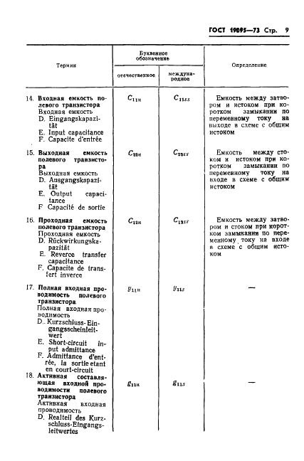 ГОСТ 19095-73 Транзисторы полевые. Термины, определения и буквенные обозначения параметров (фото 10 из 26)