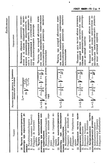ГОСТ 18669-73 Резонаторы пьезоэлектрические. Термины и определения (фото 12 из 25)