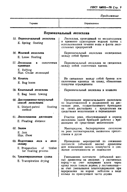 ГОСТ 16032-70 Лесосплав. Термины и определения (фото 10 из 25)