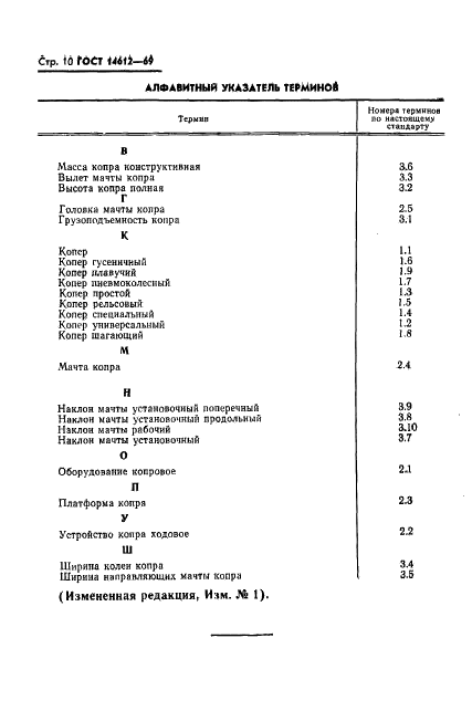 ГОСТ 14612-69 Копры и копровое оборудование для свайных работ. Термины и определения (фото 12 из 12)
