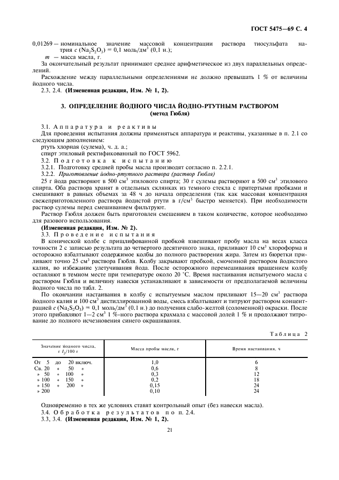 ГОСТ 5475-69 Масла растительные. Методы определения йодного числа (фото 4 из 6)