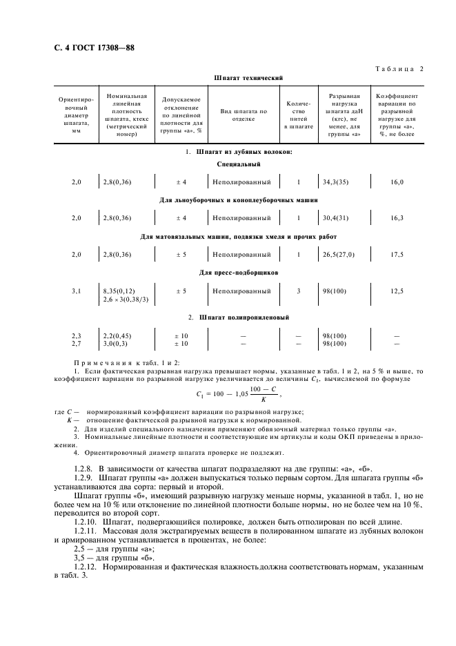 ГОСТ 17308-88 Шпагаты. Технические условия (фото 6 из 12)