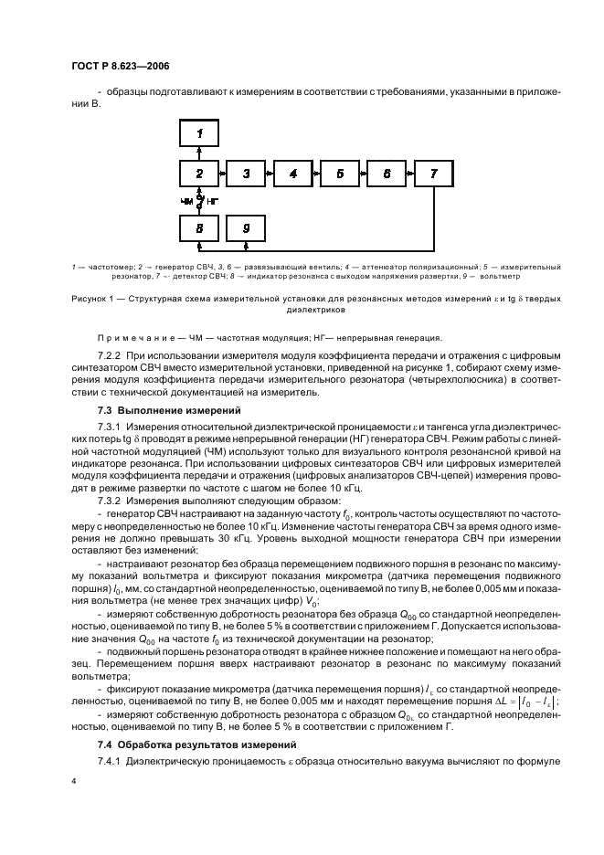 ГОСТ Р 8.623-2006 Государственная система обеспечения единства измерений. Относительная диэлектрическая проницаемость и тангенс угла диэлектрических потерь твердых диэлектриков. Методики выполнения измерений в диапазоне сверхвысоких частот (фото 7 из 31)