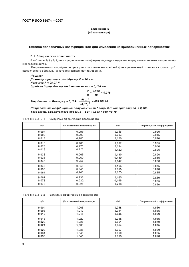 ГОСТ Р ИСО 6507-1-2007 Металлы и сплавы. Измерение твердости по Виккерсу. Часть 1. Метод измерения (фото 11 из 19)