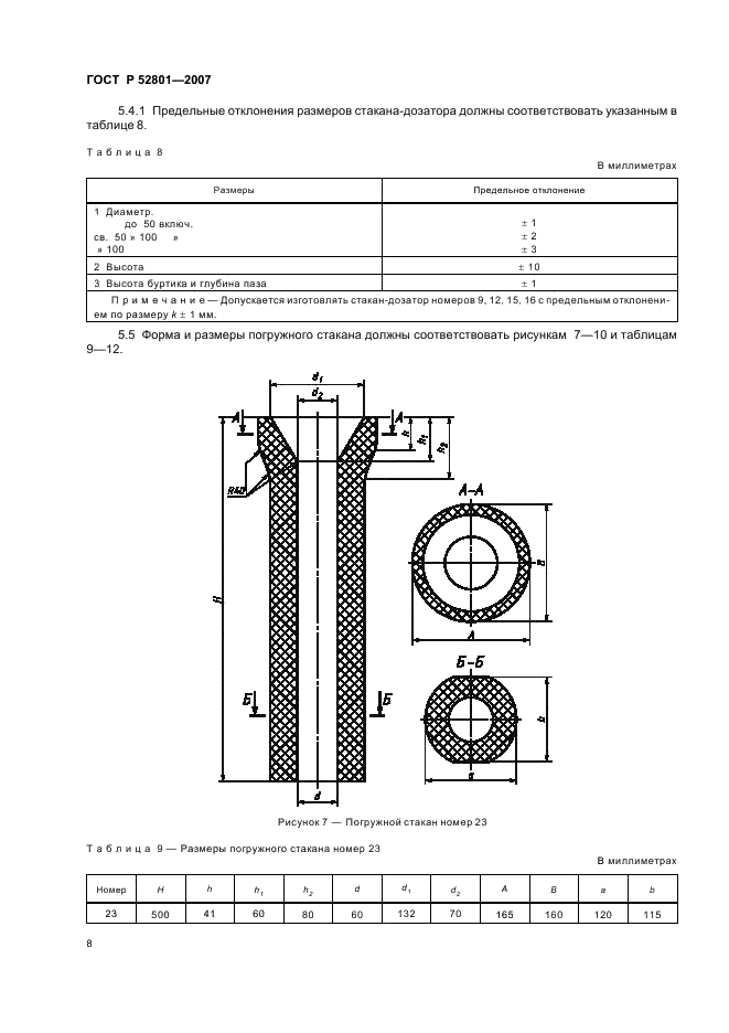ГОСТ Р 52801-2007 Огнеупоры для разливки стали. Изделия огнеупорные для непрерывной разливки стали. Технические условия (фото 11 из 27)