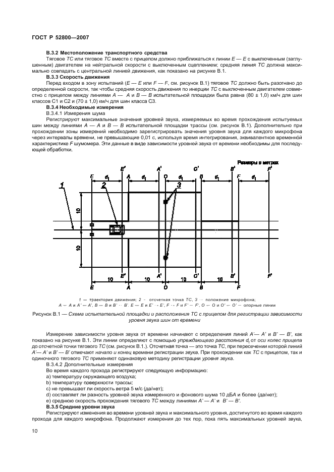 ГОСТ Р 52800-2007 Шум. Измерение шума от контакта шин с дорожным покрытием при движении накатом (фото 14 из 23)