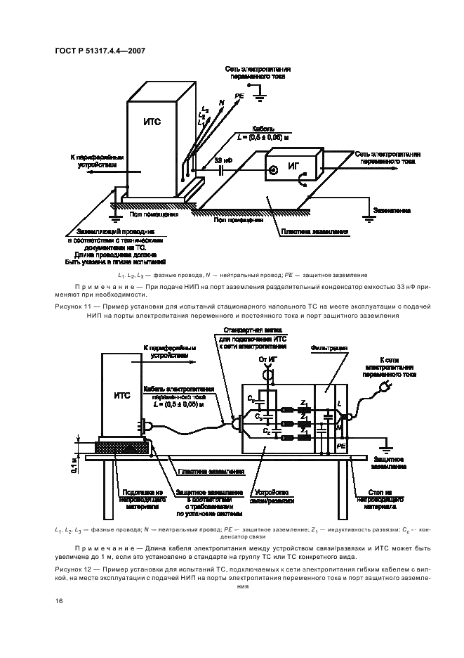 ГОСТ Р 51317.4.4-2007 Совместимость технических средств электромагнитная. Устойчивость к наносекундным импульсным помехам. Требования и методы испытаний (фото 21 из 27)