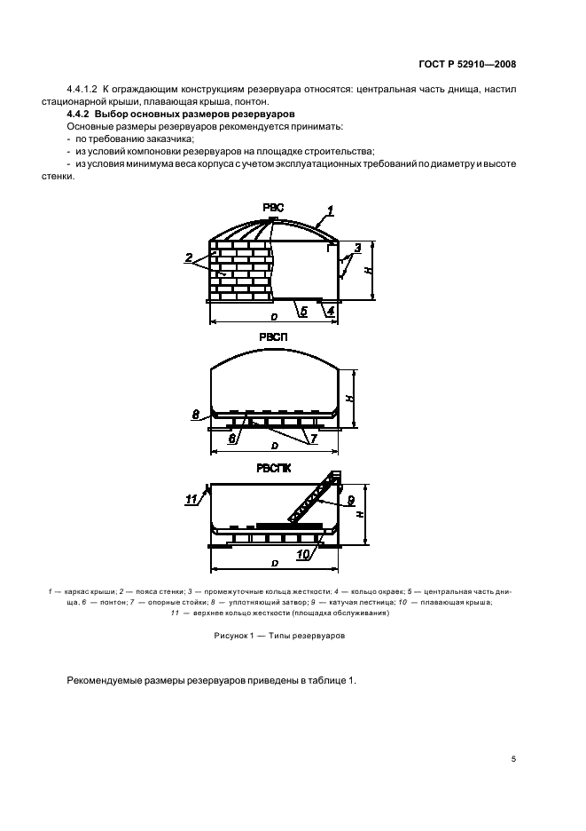 ГОСТ Р 52910-2008 Резервуары вертикальные цилиндрические стальные для нефти и нефтепродуктов. Общие технические условия (фото 8 из 56)