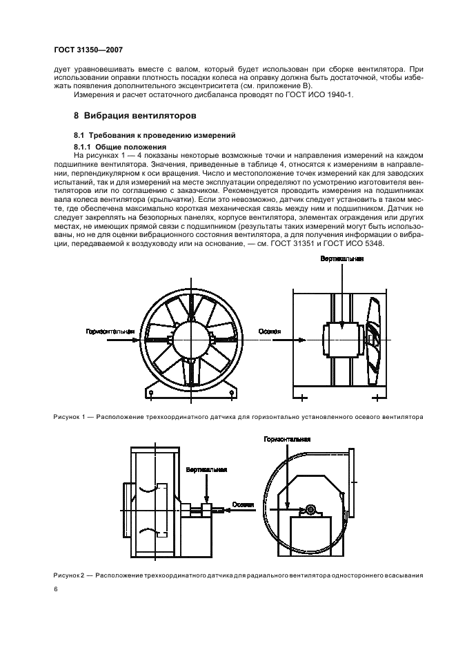 ГОСТ 31350-2007 Вибрация. Вентиляторы промышленные. Требования к производимой вибрации и качеству балансировки (фото 10 из 36)
