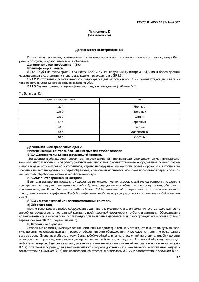 ГОСТ Р ИСО 3183-1-2007 Трубы стальные для трубопроводов. Технические условия. Часть 1. Требования к трубам класса А (фото 81 из 110)