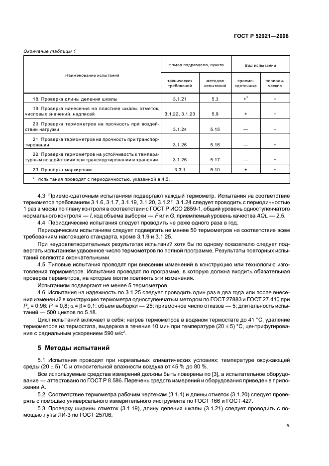 ГОСТ Р 52921-2008 Термометры медицинские максимальные стеклянные. Общие техническтие условия (фото 7 из 12)