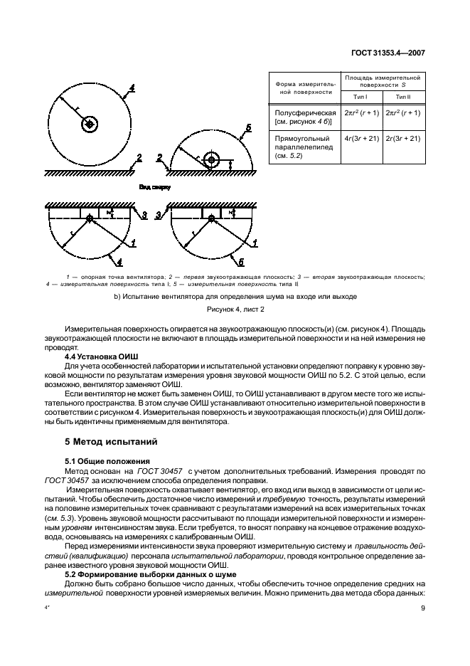 ГОСТ 31353.4-2007 Шум машин. Вентиляторы промышленные. Определение уровней звуковой мощности в лабораторных условиях. Часть 4. Метод звуковой интенсиметрии (фото 13 из 26)