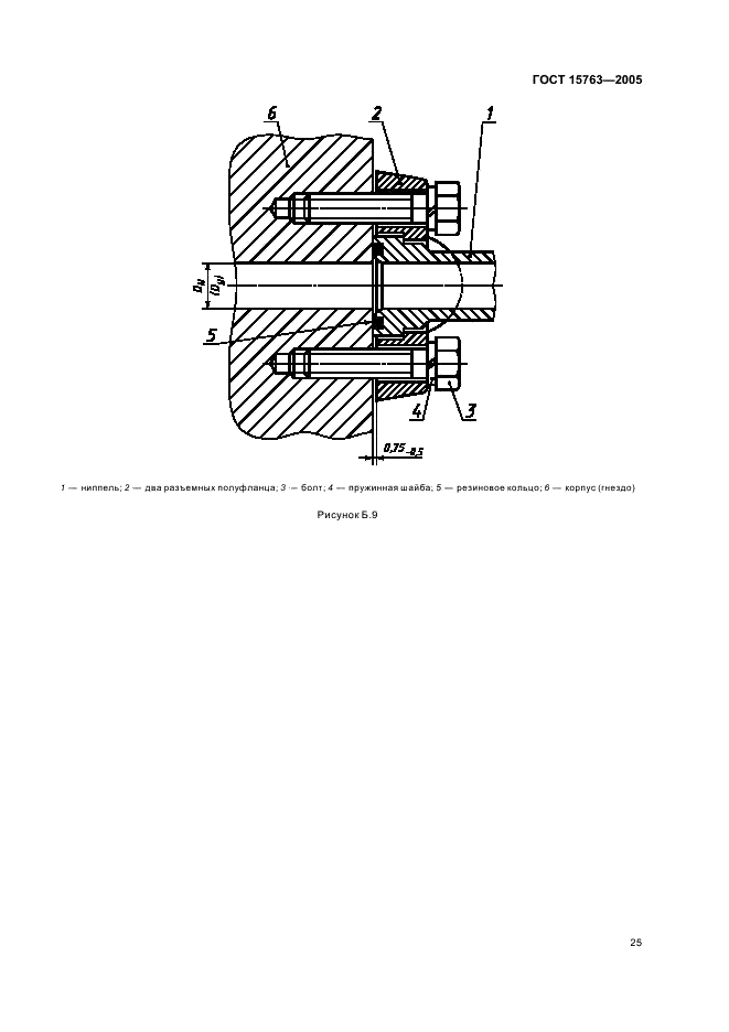 ГОСТ 15763-2005 Соединения трубопроводов резьбовые и фланцевые на PN (Py) до 63 МПа (до около 630 кгс/см кв.). Общие технические условия (фото 28 из 39)
