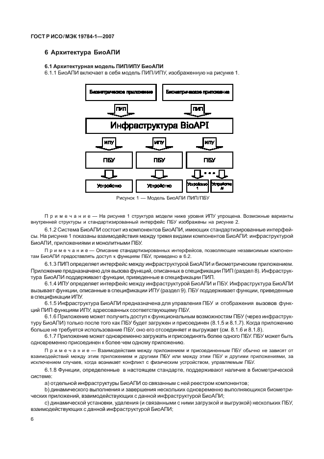 ГОСТ Р ИСО/МЭК 19784-1-2007 Автоматическая идентификация. Идентификация биометрическая. Биометрический программный интерфейс. Часть 1. Спецификация биометрического программного интерфейса (фото 13 из 125)
