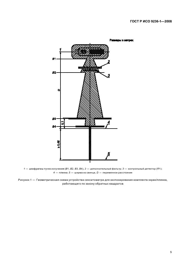 ГОСТ Р ИСО 9236-1-2008 Сенситометрия систем экран/пленка для медицинской рентгенографии. Часть 1. Определение формы характеристической кривой, чувствительности и среднего градиента (фото 9 из 24)