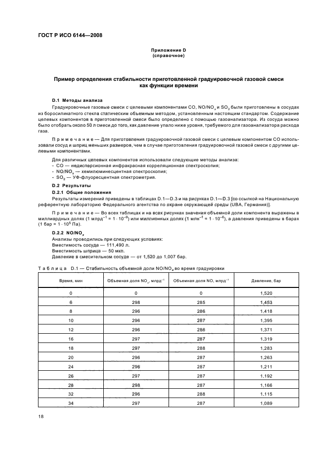 ГОСТ Р ИСО 6144-2008 Анализ газов. Приготовление градуировочных газовых смесей. Статический объемный метод (фото 21 из 27)