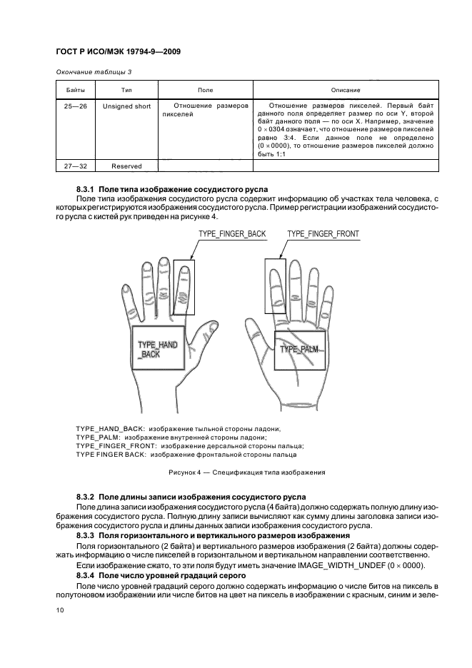 ГОСТ Р ИСО/МЭК 19794-9-2009 Автоматическая идентификация. Идентификация биометрическая. Форматы обмена биометрическими данными. Часть 9. Данные изображения сосудистого русла (фото 14 из 20)