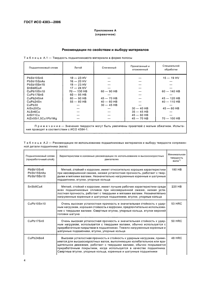 ГОСТ ИСО 4383-2006 Подшипники скольжения. Многослойные материалы для тонкостенных подшипников скольжения (фото 6 из 8)