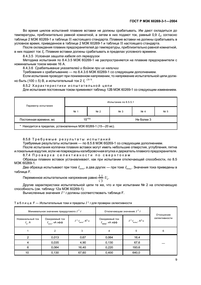 ГОСТ Р МЭК 60269-3-1-2004 Предохранители плавкие низковольтные. Часть 3-1. Дополнительные требования к плавким предохранителям для эксплуатации неквалифицированным персоналом (плавкие предохранители бытового и аналогичного назначения). Разделы I-IV (фото 18 из 97)