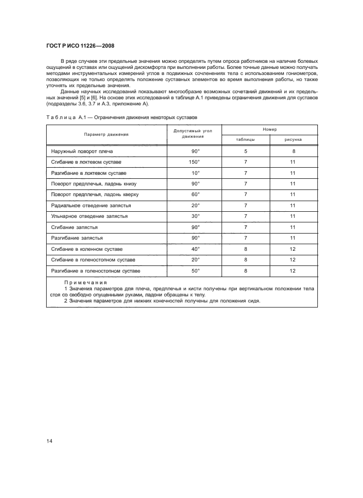 ГОСТ Р ИСО 11226-2008 Система стандартов безопасности труда. Эргономика. Ручная обработка грузов. Статические рабочие положения. Общие требования (фото 18 из 23)