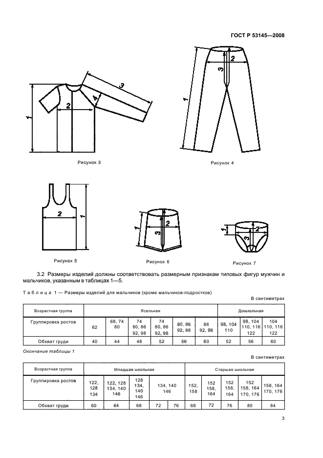ГОСТ Р 53145-2008 Изделия трикотажные бельевые для мужчин и мальчиков. Общие технические условия (фото 6 из 14)