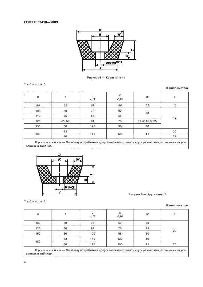 ГОСТ Р 53410-2009 Круги зачистные для ручных шлифовальных машин. Технические условия (фото 6 из 12)