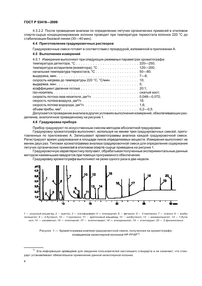 ГОСТ Р 53419-2009 Спирт этиловый-сырец из пищевого сырья. Газохроматографический метод определения содержания летучих органических примесей (фото 8 из 16)
