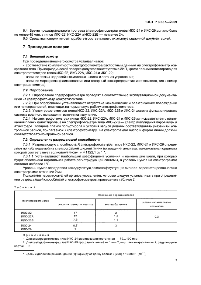 ГОСТ Р 8.657-2009 Государственная система обеспечения единства измерений. Спектрофотометры инфракрасные. Методика поверки (фото 6 из 23)