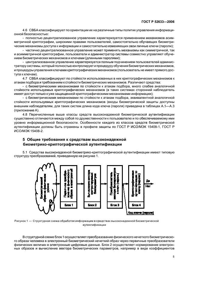 ГОСТ Р 52633.0-2006 Защита информации. Техника защиты информации. Требования к средствам высоконадежной биометрической аутентификации (фото 10 из 25)