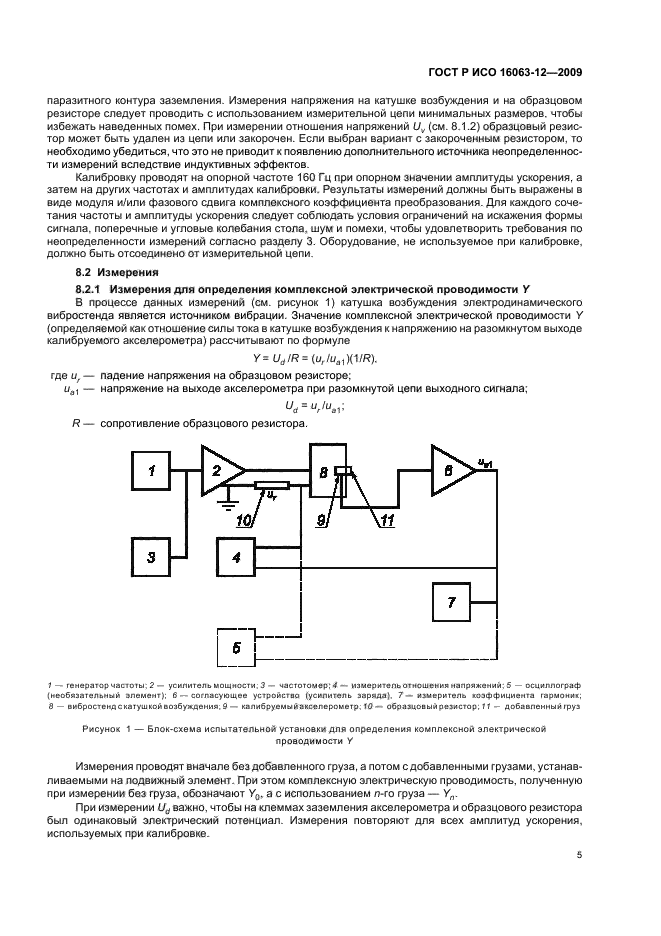 ГОСТ Р ИСО 16063-12-2009 Вибрация. Методы калибровки датчиков вибрации и удара. Часть 12. Первичная вибрационная калибровка на основе принципа взаимности (фото 9 из 24)
