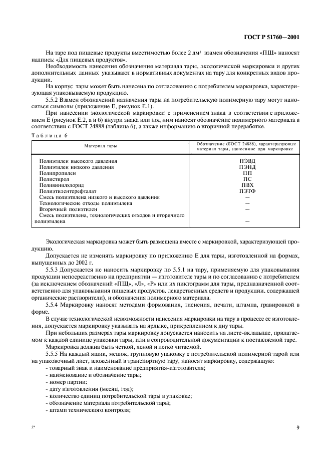 ГОСТ Р 51760-2001 Тара потребительская полимерная. Общие технические условия (фото 12 из 50)