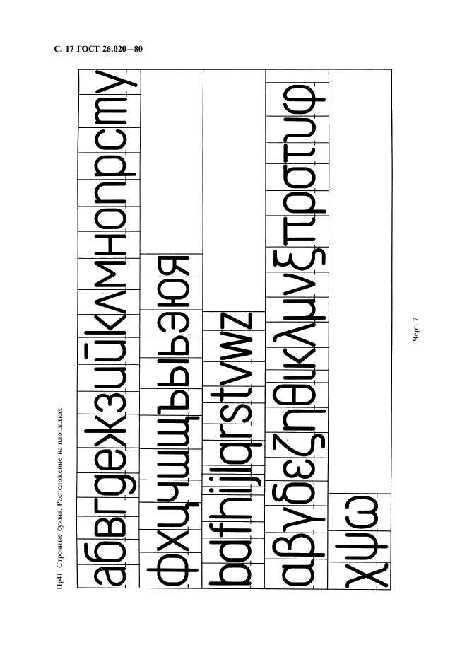 ГОСТ 26.020-80 Шрифты для средств измерений и автоматизации. Начертания и основные размеры (фото 18 из 32)