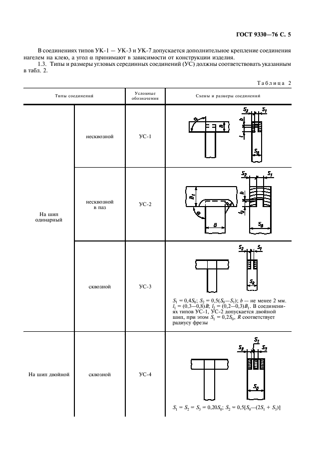 ГОСТ 9330-76  Основные соединения деталей из древесины и древесных материалов. Типы и размеры (фото 7 из 12)