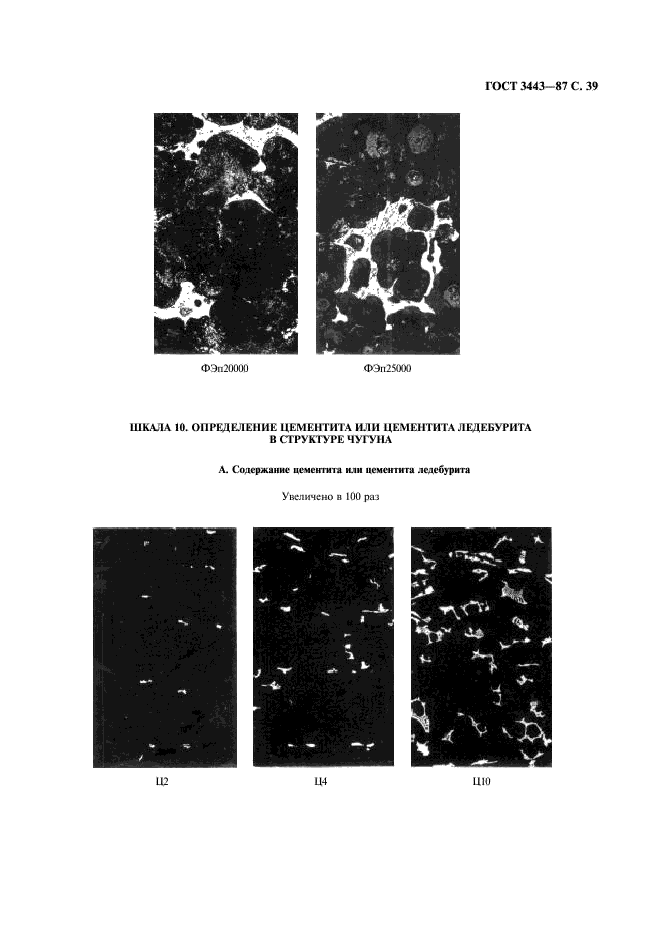 ГОСТ 3443-87 Отливки из чугуна с различной формой графита. Методы определения структуры (фото 40 из 43)
