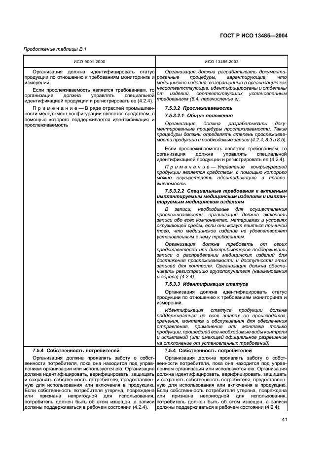 ГОСТ Р ИСО 13485-2004 Изделия медицинские. Системы менеджмента качества. Системные требования для целей регулирования (фото 45 из 54)