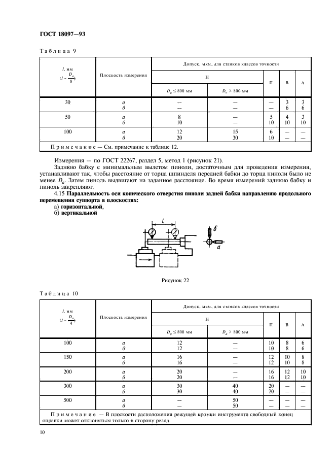 ГОСТ 18097-93 Станки токарно-винторезные и токарные. Основные размеры. Нормы точности (фото 13 из 23)