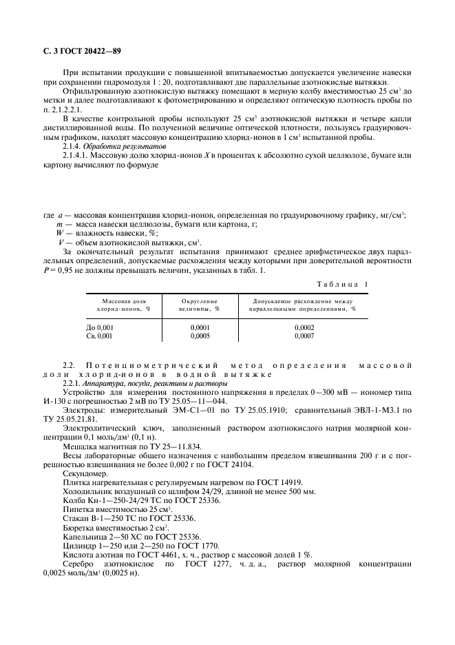 ГОСТ 20422-89 Целлюлоза, бумага и картон. Методы определения массовой доли хлорид- и сульфат-ионов (фото 4 из 8)