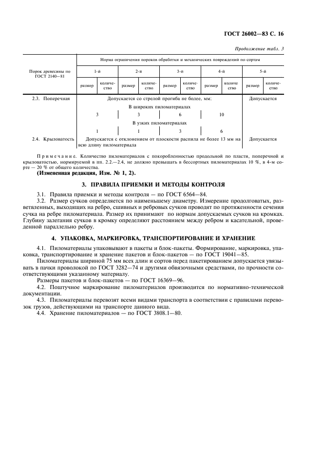 ГОСТ 26002-83 Пиломатериалы хвойных пород северной сортировки, поставляемые для экспорта. Технические условия (фото 17 из 18)