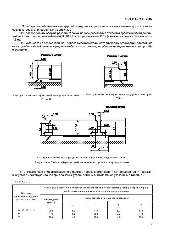 ГОСТ Р 52748-2007 Дороги автомобильные общего пользования. Нормативные нагрузки, расчетные схемы нагружения и габариты приближения (фото 9 из 12)
