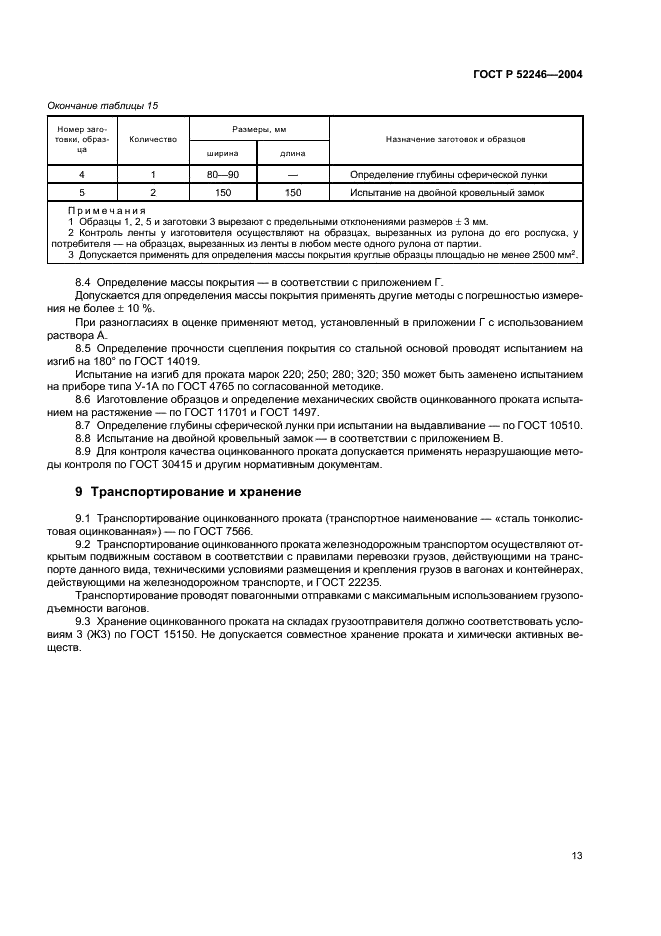 ГОСТ Р 52246-2004 Прокат листовой горячеоцинкованный. Технические условия (фото 16 из 23)