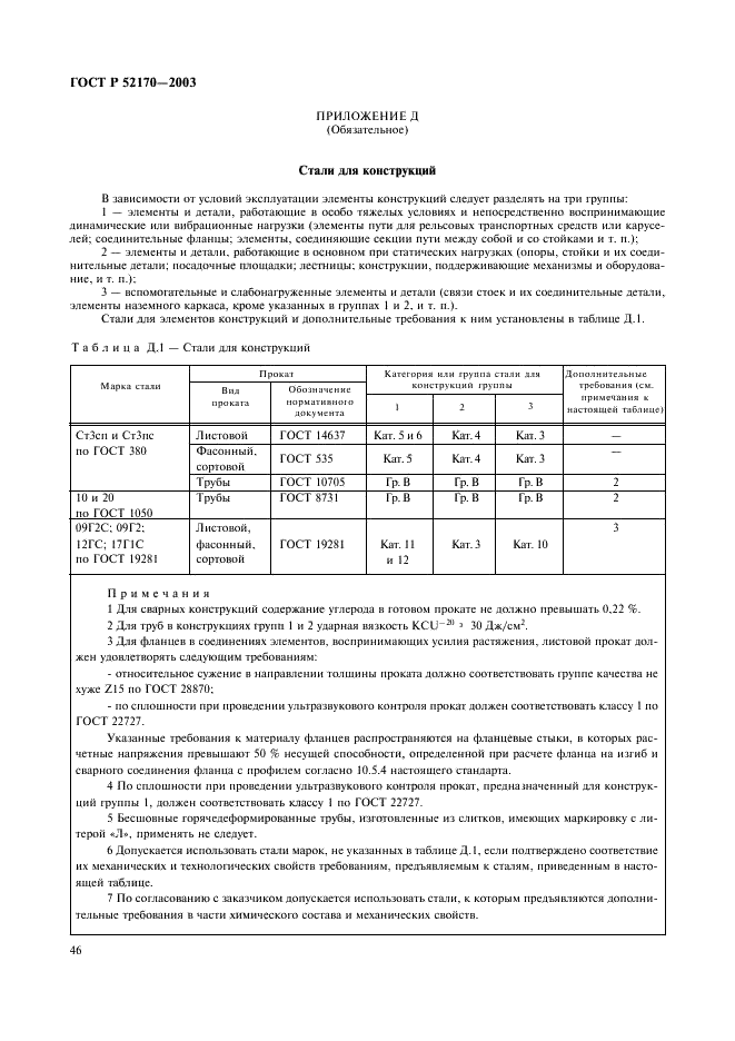ГОСТ Р 52170-2003 Безопасность аттракционов механизированных. Основные положения по проектированию стальных конструкций (фото 50 из 78)